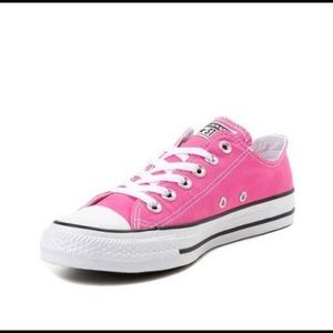 Pink converse low tops